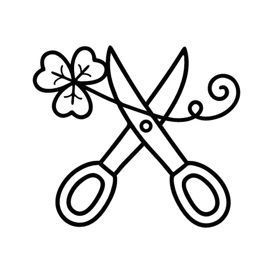 Clover Shears With Curling Tendril