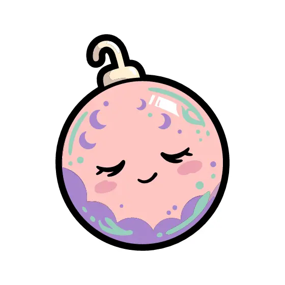 Pastel Bauble With Lavender Moons