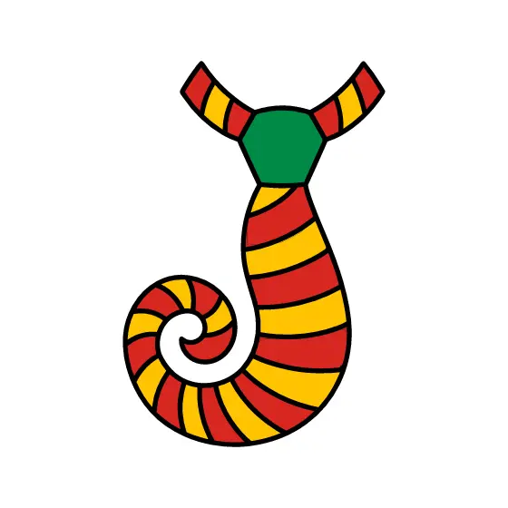 Spiral Tail Striped Tie Variant