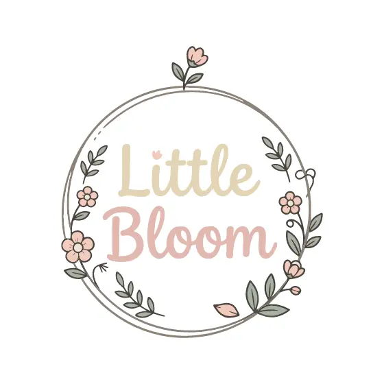 Pink and Cream Floral Badge Little Bloom