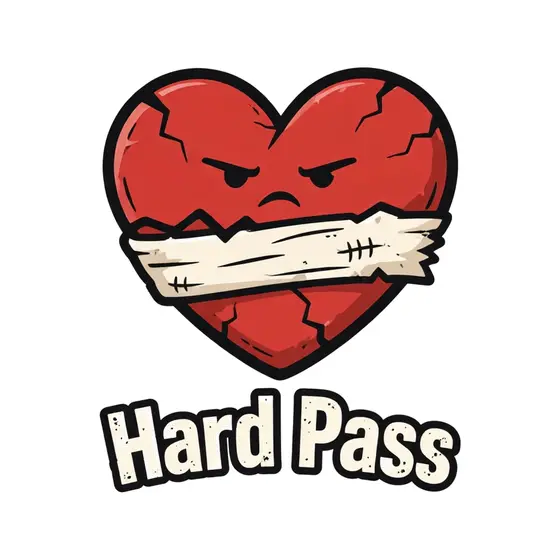 Scowling Heart Taped Shut