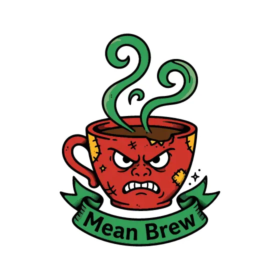 Red Angry Coffee Cup With Bottom Banner