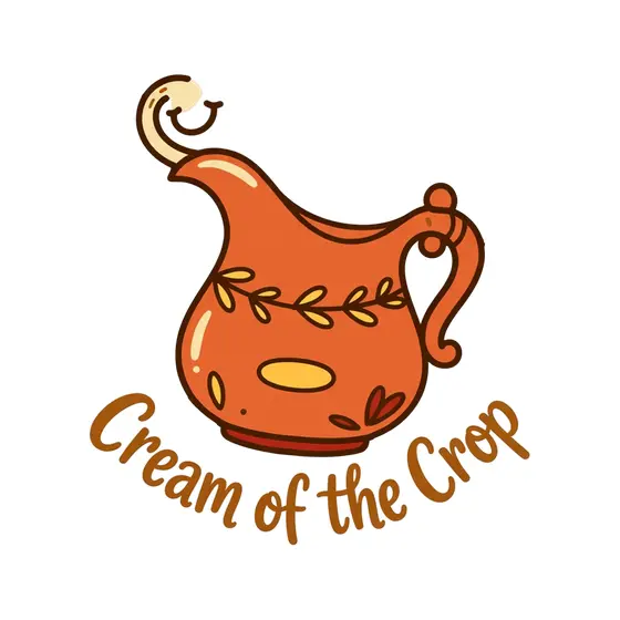 Orange Creamer Jug With Curling Spout
