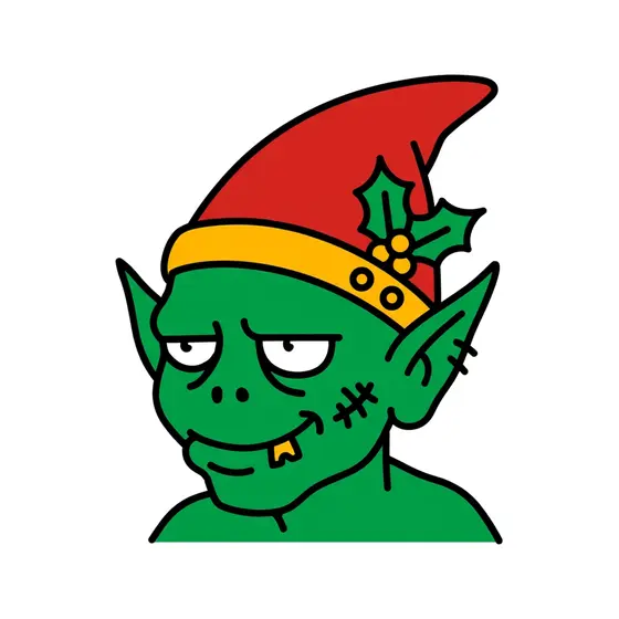 Zombie Elf With Holly Sprig Band