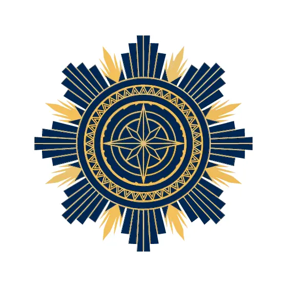 Art Deco Compass Rose Sunburst