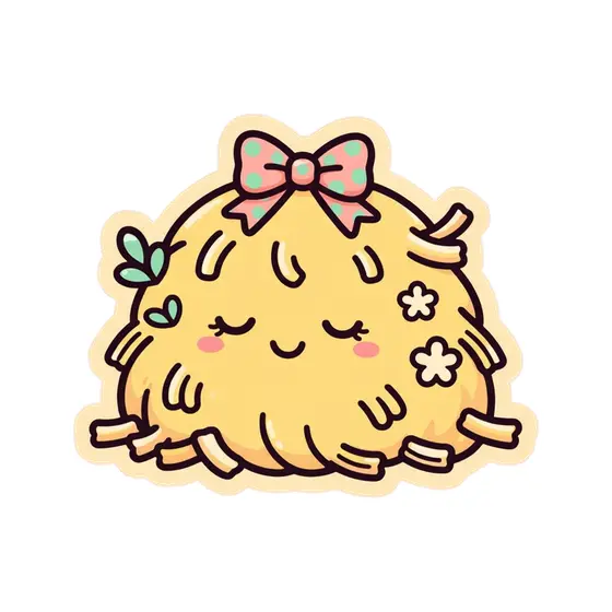 Polka Dot Bow Haystack With Blossoms