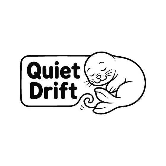 Sleeping Seal Beside Quiet Drift Label