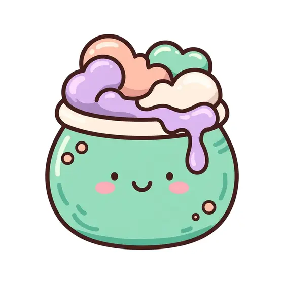 Mint Paint Pot Overflowing With Dye