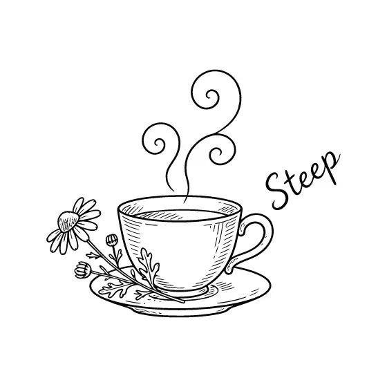 Teacup With Chamomile And Steam