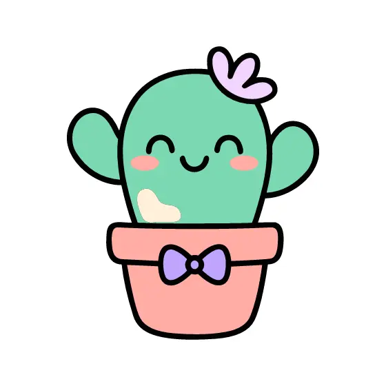 Cactus in Pot With Bow