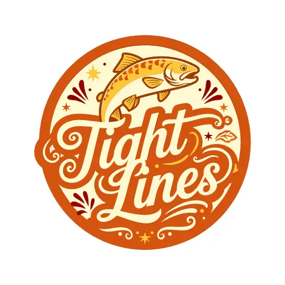 Leaping Trout Tight Lines Badge