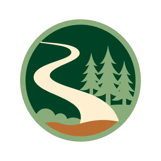 Winding Trail Through Forest Emblem