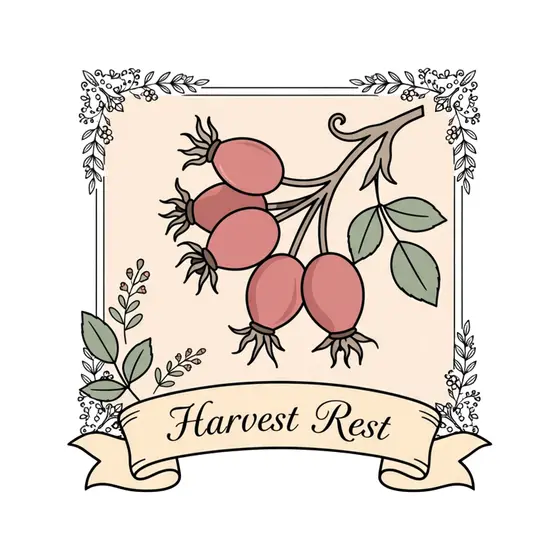 Rosehip Sprig With Vine Corners