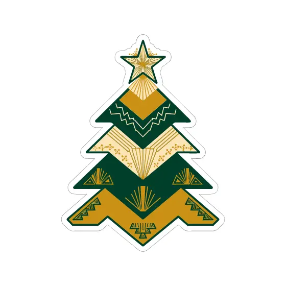 Art Deco Tree With Sunburst Tiers