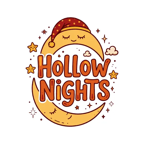 Hollow Nights With Big Moon And Stars
