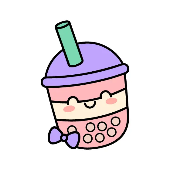 Kawaii Bubble Tea With Pearls
