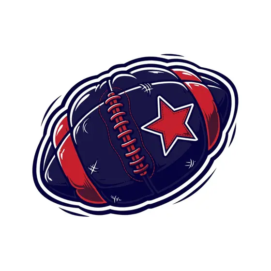 Navy Football With Red Star