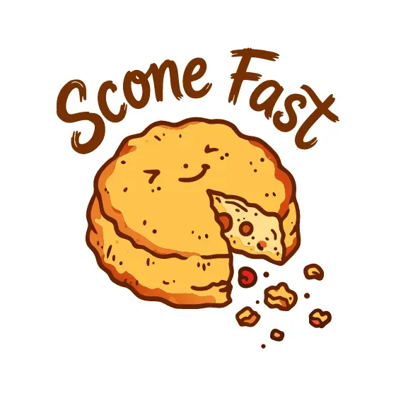 Smiling Lemon Scone With Crumbs
