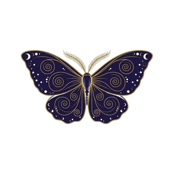 Delicate Luna Moth With Dotted Wings