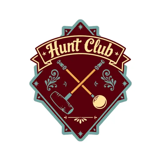 Diamond Crest With Mallets And Banner