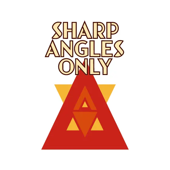 Sharp Angles Only Red Triangle Badge