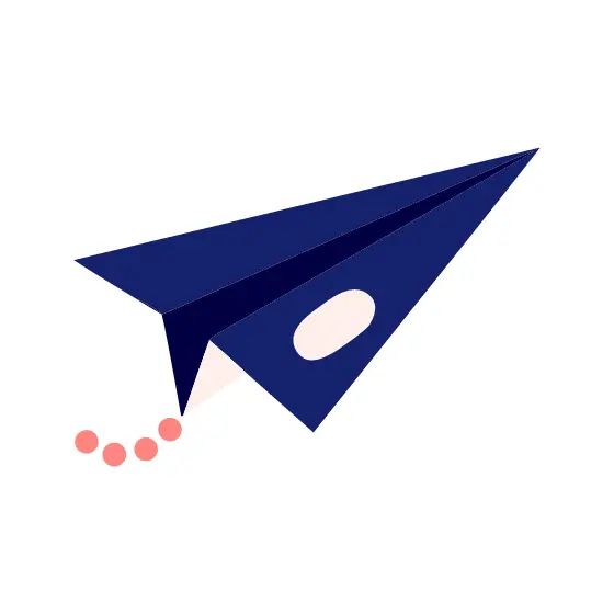 Paper Airplane With Wing Accent Bar