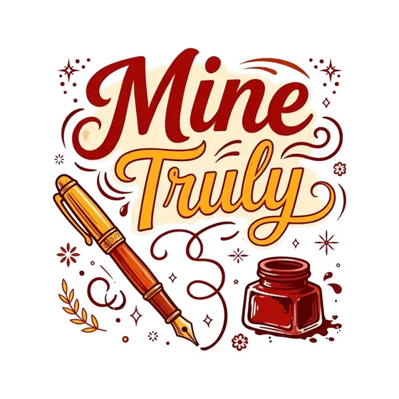 Mine Truly Red Pen And Ink Bottle