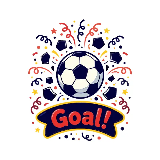 Soccer Ball Confetti Burst Navy Banner