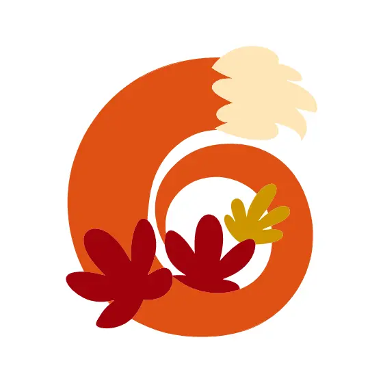 Curled Fox Tail With Autumn Leaves