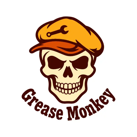 Grinning Skull In Mechanic Cap