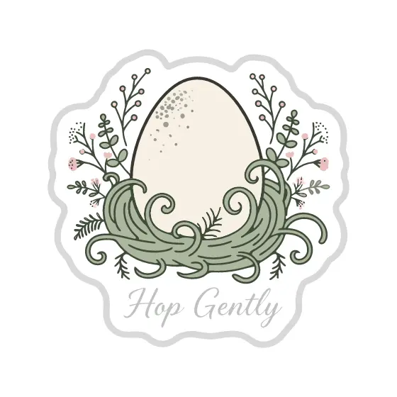 Egg Nest With Leafy Sprigs