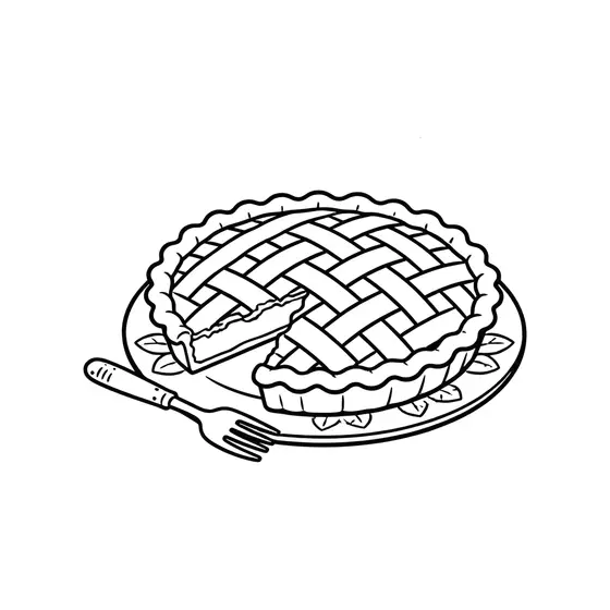 Lattice Pie With Leaf Plate Border