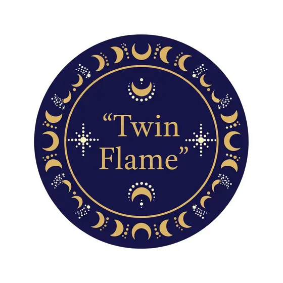 Twin Flame Round Moon Seal