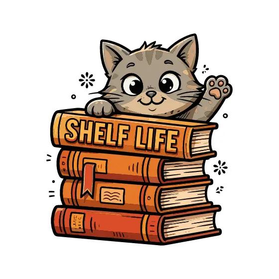 Tabby Cat Waving From Four Books