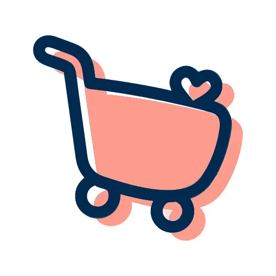Chunky Shopping Cart With Heart