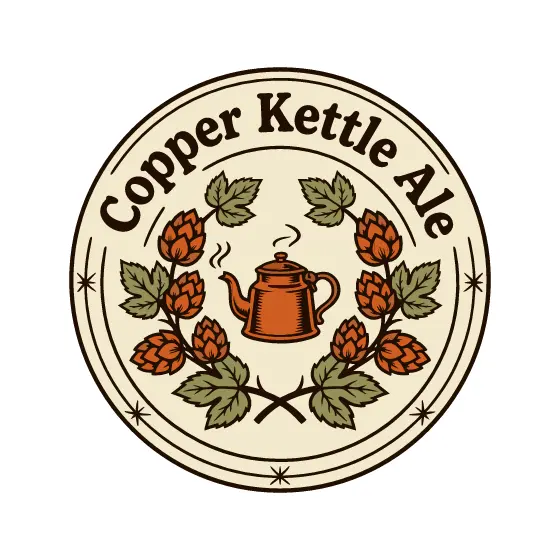 Copper Kettle Ale Hops Wreath Badge