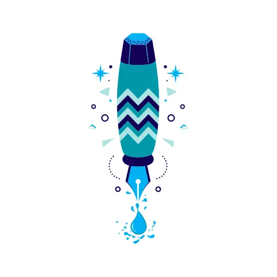 Chevron Fountain Pen With Splash