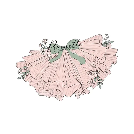 Tilted Tutu Floral Pirouette Script