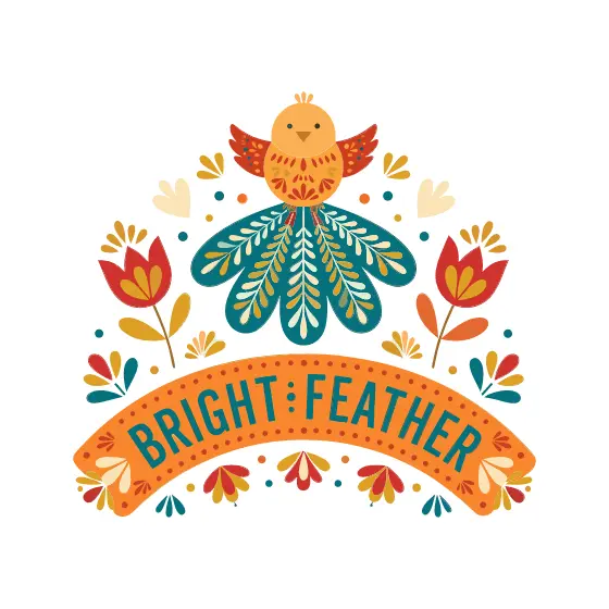 Teal Fan-Tailed Songbird Folk Arch