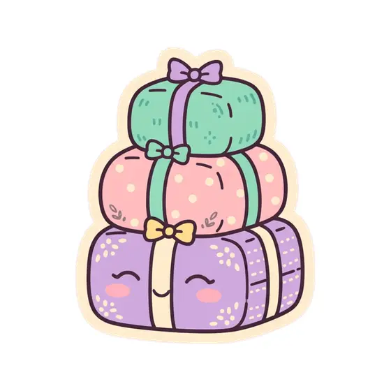 Lavender and Mint Polka Dot Gift Stack
