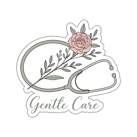 Stethoscope Rose Sprig Horizontal