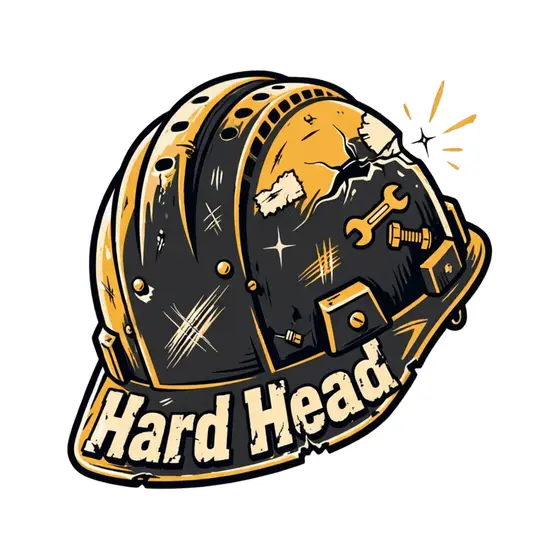 Dented Yellow Hard Hat Hard Head