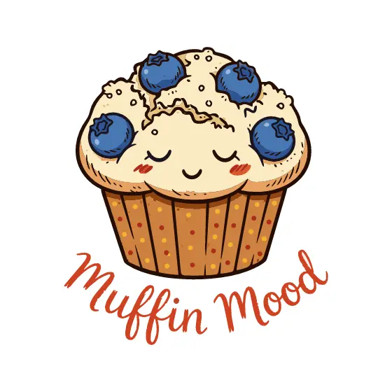 Blueberry Muffin With Red Dotted Wrapper