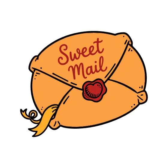 Orange Envelope With Sweet Mail Script