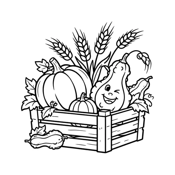 Crate With Grinning Gourd Character