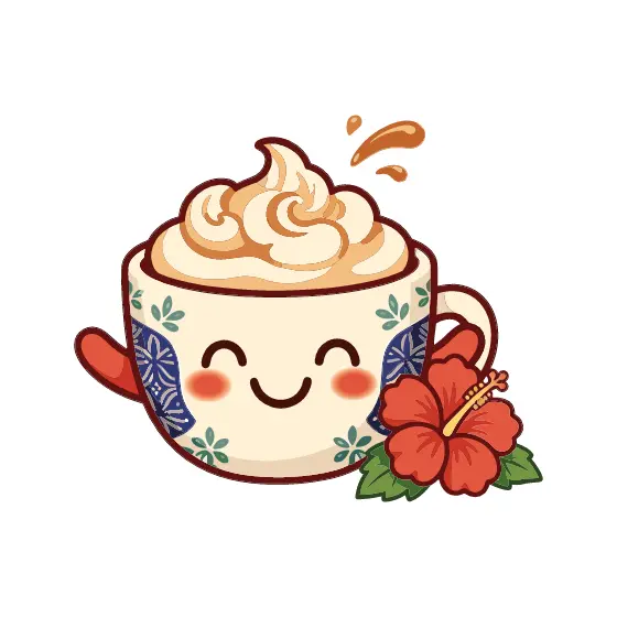 Cream Teh Tarik Cup With Hibiscus
