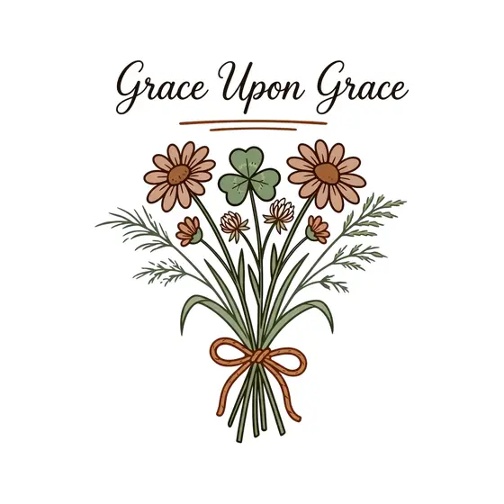 Terracotta Blooms Bouquet With Script